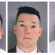 In this photo provided by the Delaware County District Attorney’s Office on Tuesday, Jan. 18, 2022, Sharon Hill Police officers Brian Devaney, left, Sean Dolan, and Devon Smith are shown. The three police officers have been charged with manslaughter and reckless endangerment after firing their weapons into a crowd of people exiting a high school football game outside of Philadelphia, killing 8-year-old Fanta Bility and injuring three people.